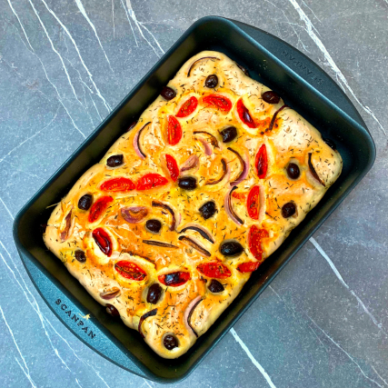 Glutenfri foccacia brød